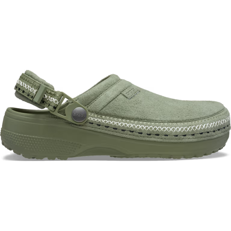 Crocs Style Adult Crafted Vegan Suede Clogs with Stitch Accent