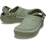 Crocs Style Adult Crafted Vegan Suede Clogs with Stitch Accent