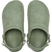 Crocs Style Adult Crafted Vegan Suede Clogs with Stitch Accent