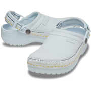Crocs Style Adult Crafted Vegan Suede Clogs with Stitch Accent