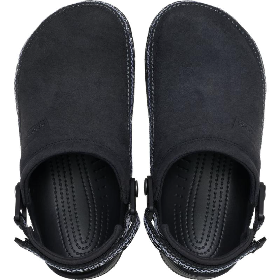 Crocs Style Adult Crafted Vegan Suede Clogs with Stitch Accent