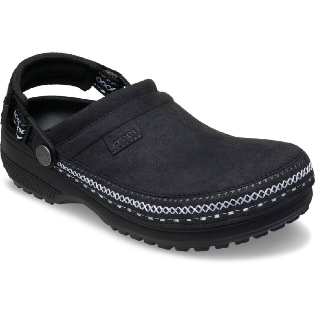 Crocs Style Adult Crafted Vegan Suede Clogs with Stitch Accent
