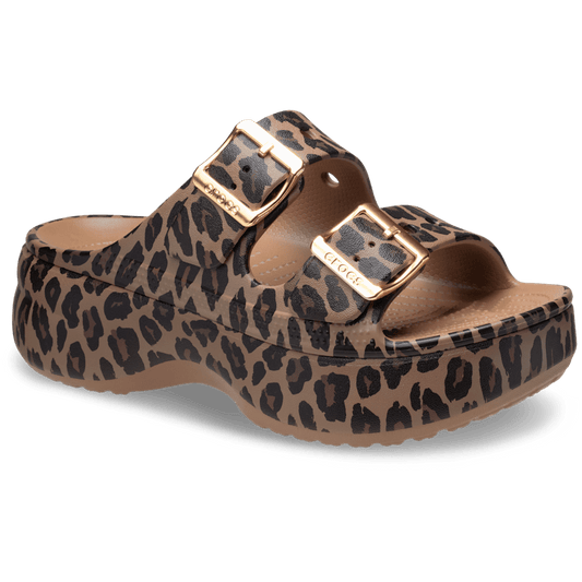 Crocs Women's Saturday Metallic Buckle Platform Sandals