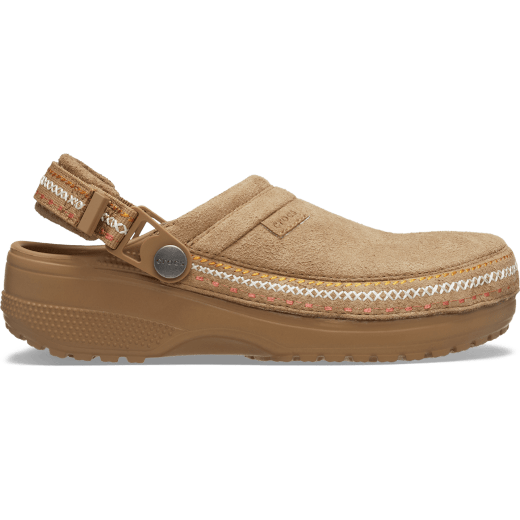 Crocs Style Adult Crafted Vegan Suede Clogs with Stitch Accent
