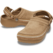 Crocs Style Adult Crafted Vegan Suede Clogs with Stitch Accent