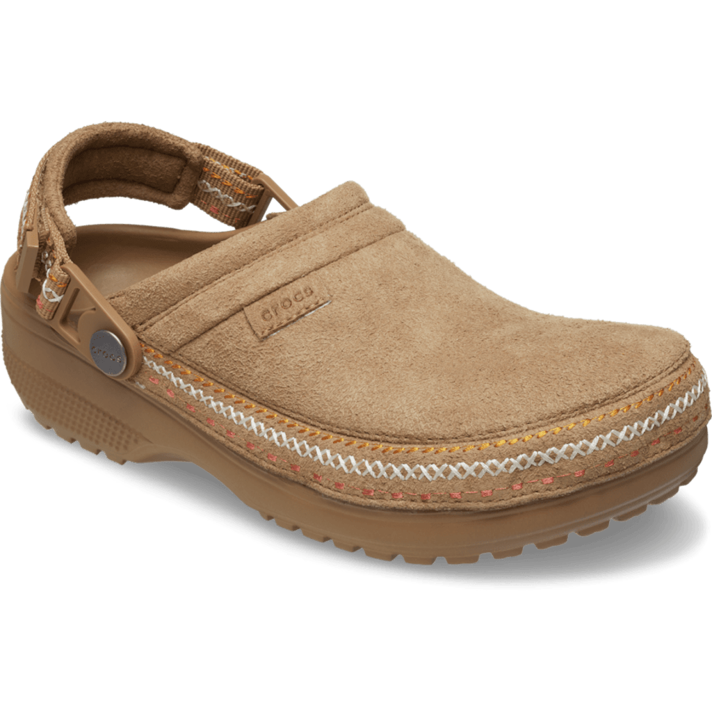 Crocs Style Adult Crafted Vegan Suede Clogs with Stitch Accent